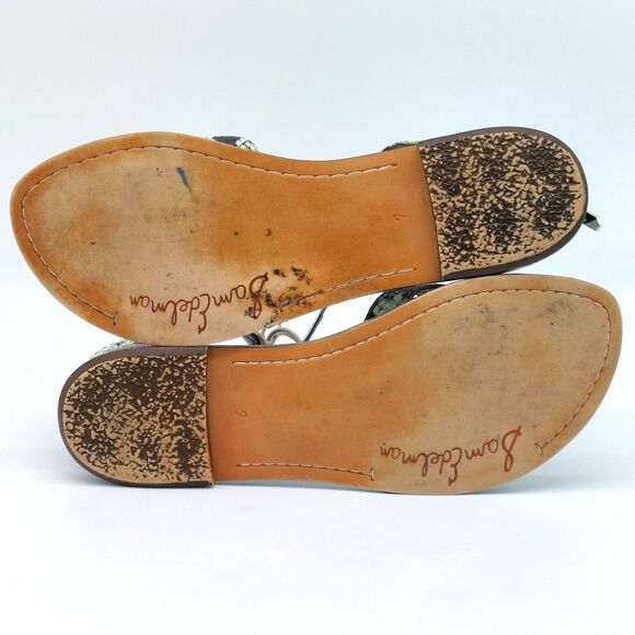 Sam Edelman Women’s Snakeskin Gladiator Sandals Lace Up Ankle Flat Zip Back Boho - Picture 6 of 9